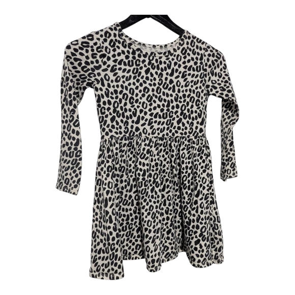 Est.1989 PLACE Leopard Print Girls Dress. Grey And White. Size 7/8. M. - Picture 4 of 5